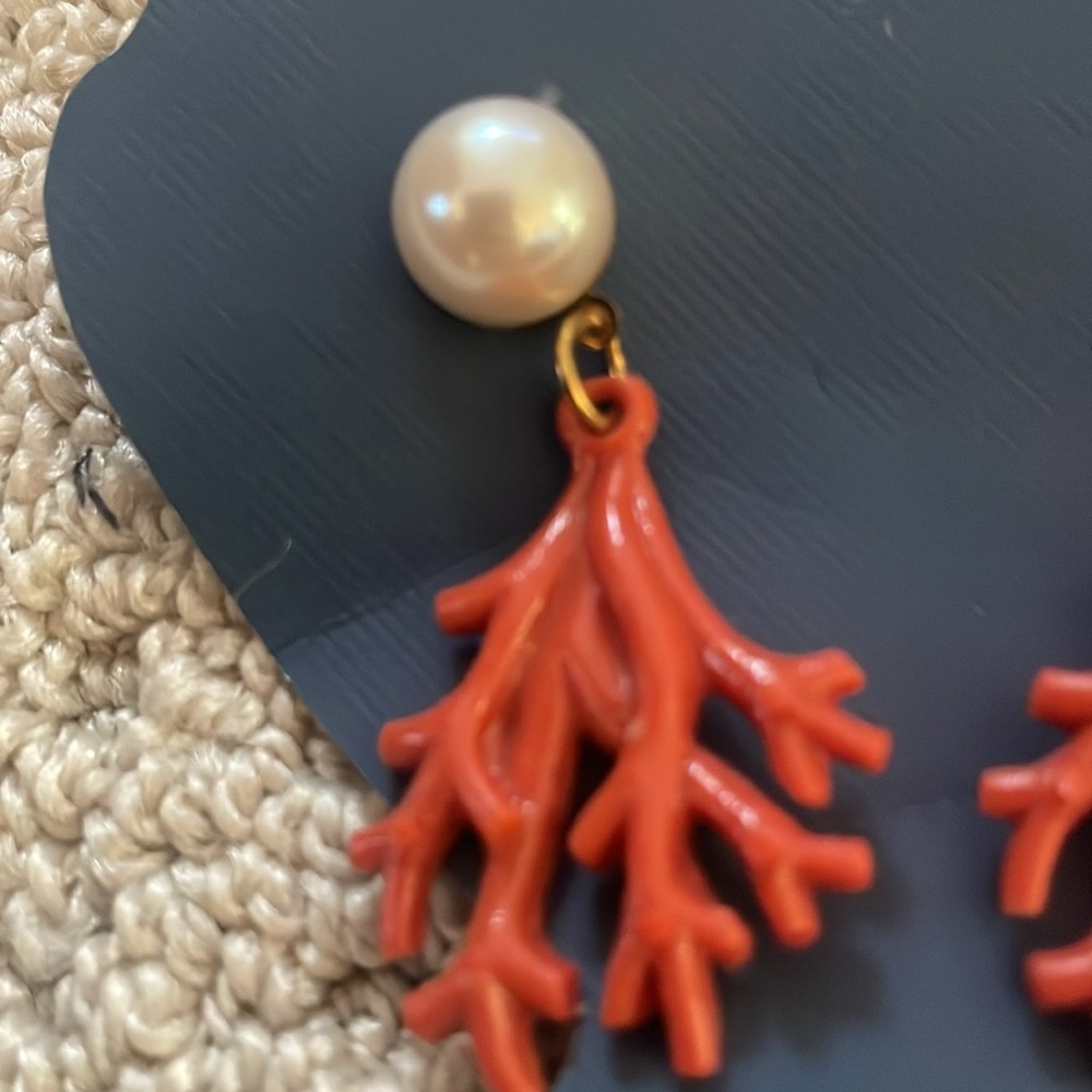 NWOT Never Been Worn Coral 🪸 Earrings - Picture 3 of 4